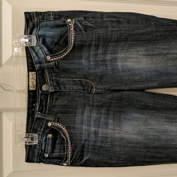 Earl Jeans Women's Dark Wash Straight Leg Jeans Size 10 - Picture 2 of 10